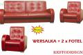 Wersalka+2x fotel "Wenus"- tkanina RESTODESIGN